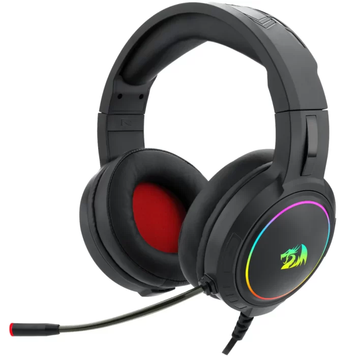 Redragon H270 Mento RGB Gaming Headset with Microphone, Wired, Compatible with PS4, PS5, PC and Laptops (Black) - Image 2