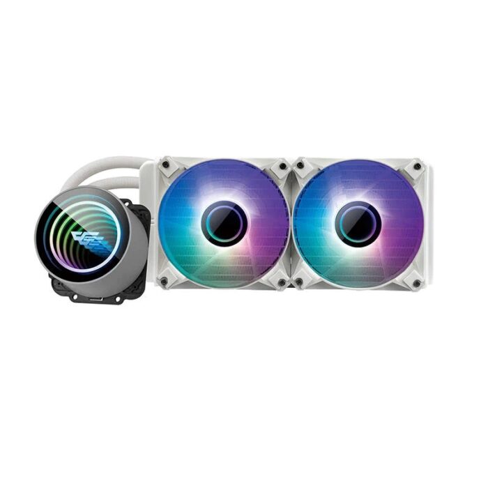 Aigo DarkFlash Twister DX240 V2 ARGB AIO Liquid CPU Cooler - White - Image 2
