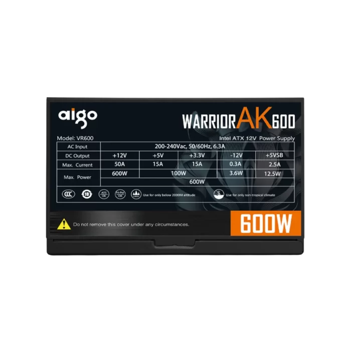 Aigo AK600 600W 80+ White PSU - Image 3
