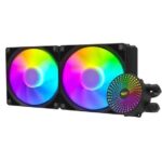 DarkFlash Radiant DC 240 ARGB AIO Liquid CPU Cooler - Black