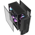 DarkFlash DF2100 Tempered Glass E-ATX Gaming PC Case, 4x ARGB Fans Included – Black - Image 2