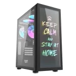 DarkFlash DK210 Graffiti ATX Gaming PC Case - Black - Image 3