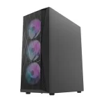 DarkFlash DK352 ARGB Mid-Tower ATX Gaming PC Case with 4 ARGB Fans - Black - Image 4