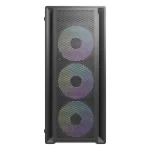 DarkFlash DK353 ARGB Mid-Tower ATX Gaming PC Case, Tempered Glass, Mesh Front, 4 ARGB Fans - Black - Image 2