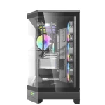DarkFlash DQX90 Luxury Desktop PC Mid-Tower ATX Gaming Case, 4 ARGB Fans - Black - Image 2