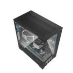 DarkFlash DY451 Pro Tempered Glass ATX PC Case, 2x USB 3.0, 1x Type-C, Four-Level Cooling System, Adjustable Fan Speed, Temperature Digital Display, 1x Pre-Installed ARGB Fan - Black - Image 5