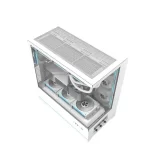 DarkFlash DY451 Pro Tempered Glass ATX PC Case, 2x USB 3.0, 1x Type-C, Four-Level Cooling System, Adjustable Fan Speed, Temperature Digital Display, 1x Pre-Installed ARGB Fan - White - Image 2
