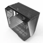 DarkFlash DY470 Full-Tower ATX Gaming PC Case, Back Plug-in Motherboard, Dual-Chamber, Panoramic Glass, Up to 2xx 360mm Radiators, RTX 40 Compatible - Black - Image 2