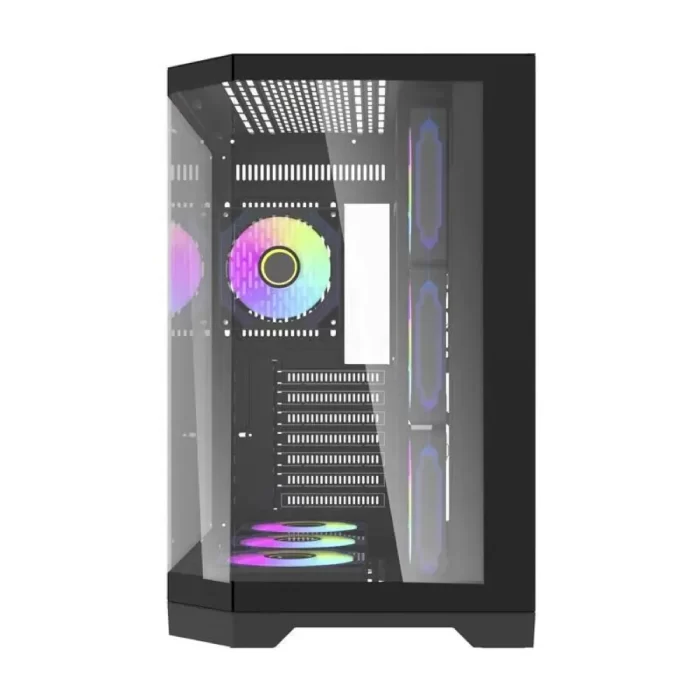 DarkFlash FT418 Pro Mid-Tower ATX Gaming PC Case – Black - Image 2