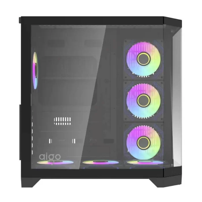 DarkFlash FT418 Pro Mid-Tower ATX Gaming PC Case – Black - Image 3