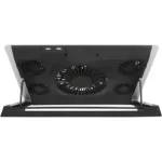 DarkFlash G200 RGB Lightstrip Laptop Cooler, (Black, Silver Metal Panel) with Phone Holder - Image 3