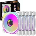 DarkFlash INF24 ARGB 5-in-1 120mm Cooling Case Fan Kit - White