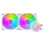 DarkFlash Radiant DC 240 ARGB AIO 240mm Liquid CPU Cooler – White - Image 2