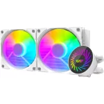 darkFlash Radiant DCS 240 AIO Liquid CPU Cooler, 240mm – White