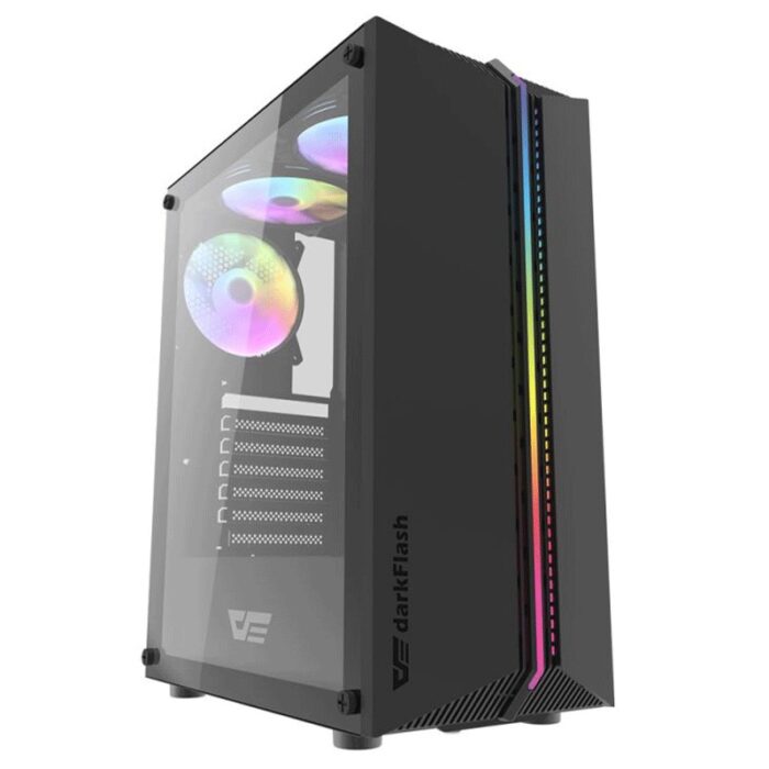 DarkFlash DK151 RGB Mid-Tower ATX Case - Black - Image 2