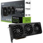 Asus Prime GeForce RTX 5070 OC Edition 12GB GDDR7 Graphics Card (SFF-Ready, PCIe 5.0, 12GB GDDR7, HDMI®/DP 2.1, 2.5-Slot, Axial-tech Fans, Dual BIOS)