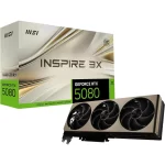 MSI Gaming RTX 5080 16G Inspire 3X OC Graphics Card (16GB GDDR7, 256-bit, Extreme Clock TBD MHz, DisplayPort x 3 2.1a, HDMI 2.1b, NVIDIA Blackwell Architecture)