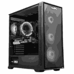 Thunder Tizona (With x4 ARGB Fans) Mid-Tower ATX Gaming Case – Black
