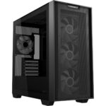 Asus A21 Plus TG ARGB Black microATX PC Case (Pre-Installed ARGB Fans, Mesh Front Panel, Compatible with Hidden Port Motherboards, 360mm Radiators, 380mm Graphics, Black) - Image 2