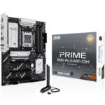 Asus Prime B850-Plus Wifi-CSM AMD AM5 B850 ATX Motherboard, 8+2+1 Stages, DDR5, PCIe 5.0, 3X M.2, Wi-Fi 6E, 2.5Gb LAN, DP, HDMI, USB 10Gbps Type-C, BIOS Flashback, Aura Sync