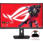 Asus Rog Strix XG27WCMS 27” 1440P USB-C Curved HDR Gaming Monitor - QHD, 280Hz, 1ms, Fast VA, Extreme Low Motion Blur Sync, FreeSync Premium, DisplayWidget, Tripod Socket, AI Gaming