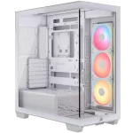 Corsair 3500X LX-R RGB Mid-Tower PC Case – 3x Pre-Installed LX120-R ARGB Fans with iCUE LINK System Hub, GPU Anti-Sag Arm, Tempered Glass, Fits up to 10x 120mm Fans, Reverse Connection Motherboard Compatible, White