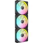 Corsair iCUE Link LX120 RGB 120mm PWM Fans Triple Pack – Dual Light Loops, Includes iCUE Link System Hub, CORSAIR AirGuide Technology – Black