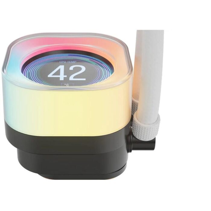 Corsair iCUE Link Titan 360 RX LCD Liquid CPU Cooler: 360mm AIO, Low-Noise, FlowDrive Cooling Engine, Intel LGA 1851/1700, AMD AM5/AM4, 3X RX120 RGB Fans, iCUE Link System Hub Included – White - Image 3