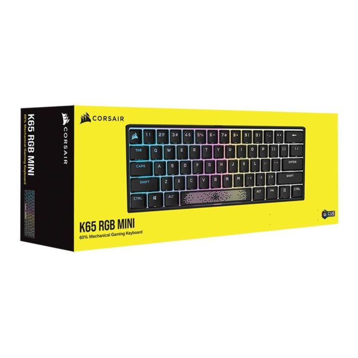 Corsair K65 RGB Mini 60% Mechanical Gaming Keyboard - Cherry MX Speed - Black - Image 3