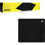 Corsair MM500 v2 Hybrid Cloth Gaming Large Mouse Pad: 45cm x 40cm, Spill-Proof Coating, Anti-Fray Stitched Edges, Non-Slip Rubber Base – Black