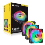 Corsair iCUE QL120 RGB 120mm PWM Triple Pack Fan Kit with Lighting Node CORE