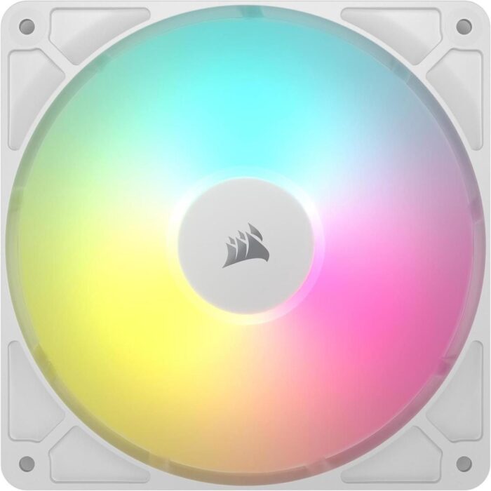Corsair RS140 ARGB 140mm PWM Fans, Daisy-Chain Connection, Low-Noise, Magnetic Dome Bearing – Dual Pack (White) - Image 2