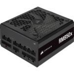 Corsair RM850x Fully Modular Low-Noise ATX Power Supply – ATX 3.1 Compliant, PCIe 5.1 Support, Cybenetics Gold Efficiency, Native 12V-2x6 Connector – Black